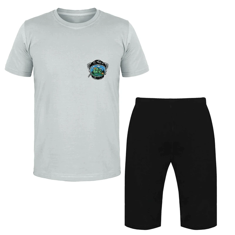 ست تی شرت و شلوارک مردانه مدل فضایی کد Da 439kT