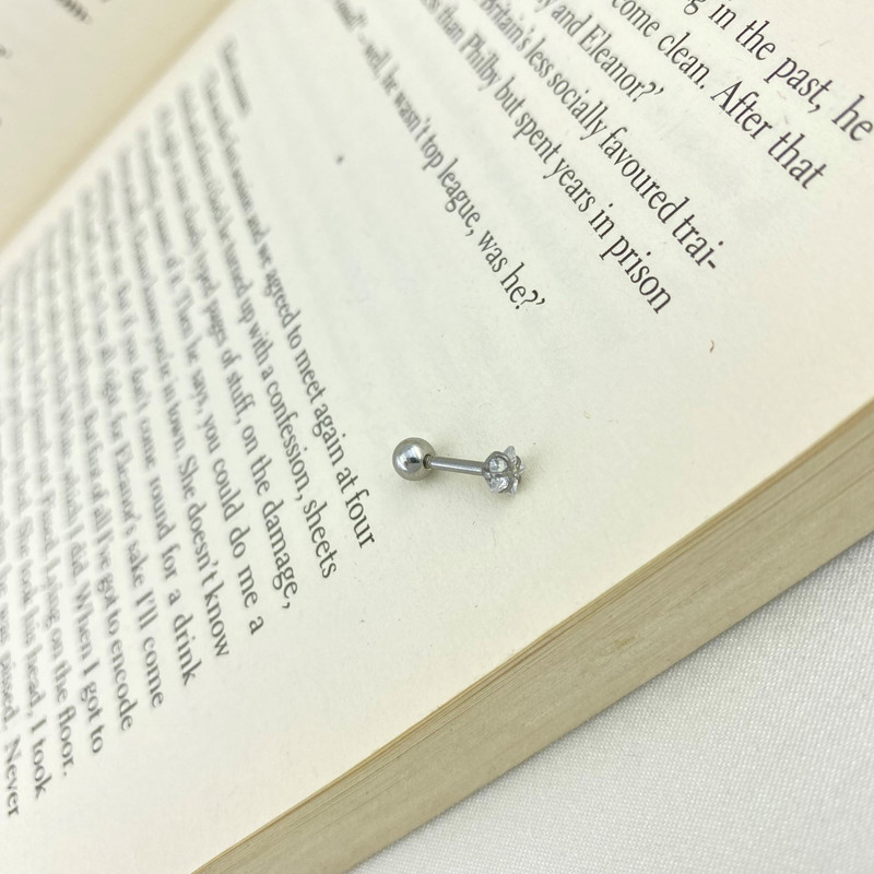 پیرسینگ گوش زنانه مدل تک نگین ستاره کد P4341 پیرسینگ گوش زنانه مدل تک نگین ستاره کد P4341