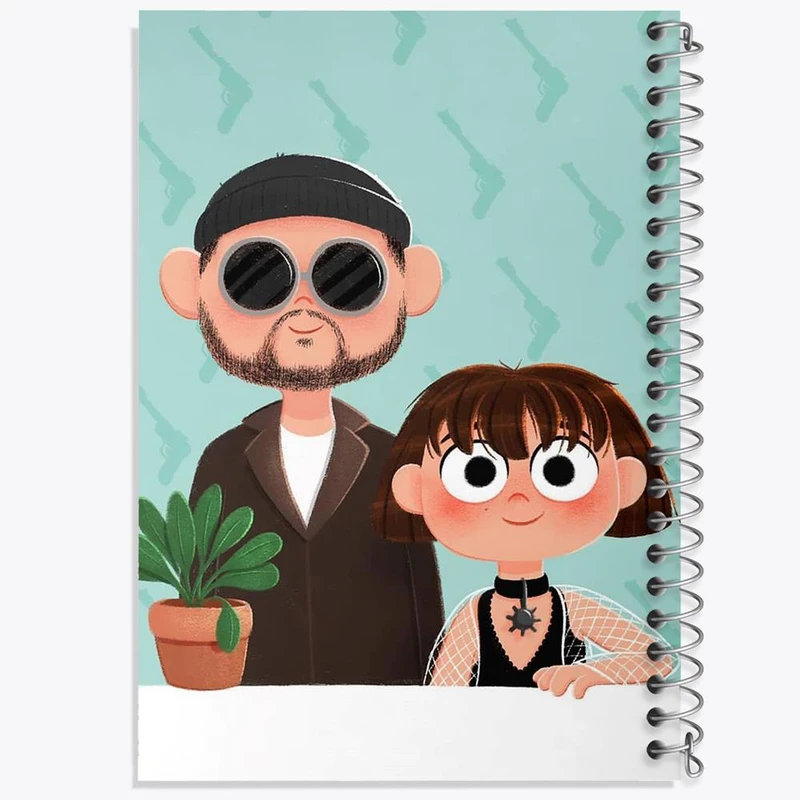 دفتر شطرنجی 50 برگ خندالو طرح لئون و ماتیلدا کد 3151