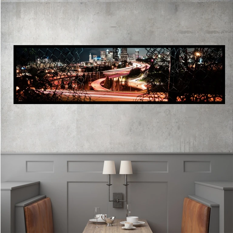 تابلو بکلیت طرح تایم لپس منظره شهر مدل کشیده B-7499
