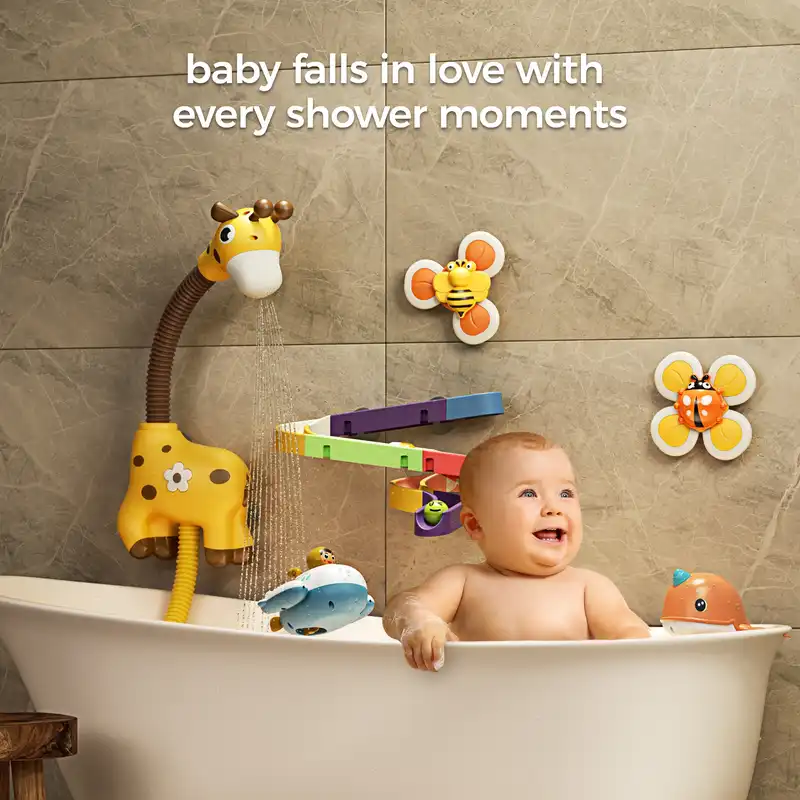 اسباب بازی حمام توماما کیدز مدل TM375-C طرح زرافه بسته 6 عددی