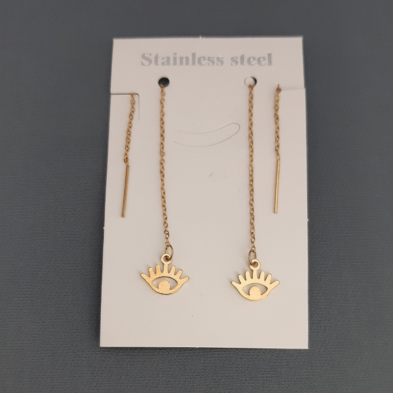 گوشواره زنانه مدل بخیه ای طرح چشم گوشواره زنانه مدل بخیه ای طرح چشم