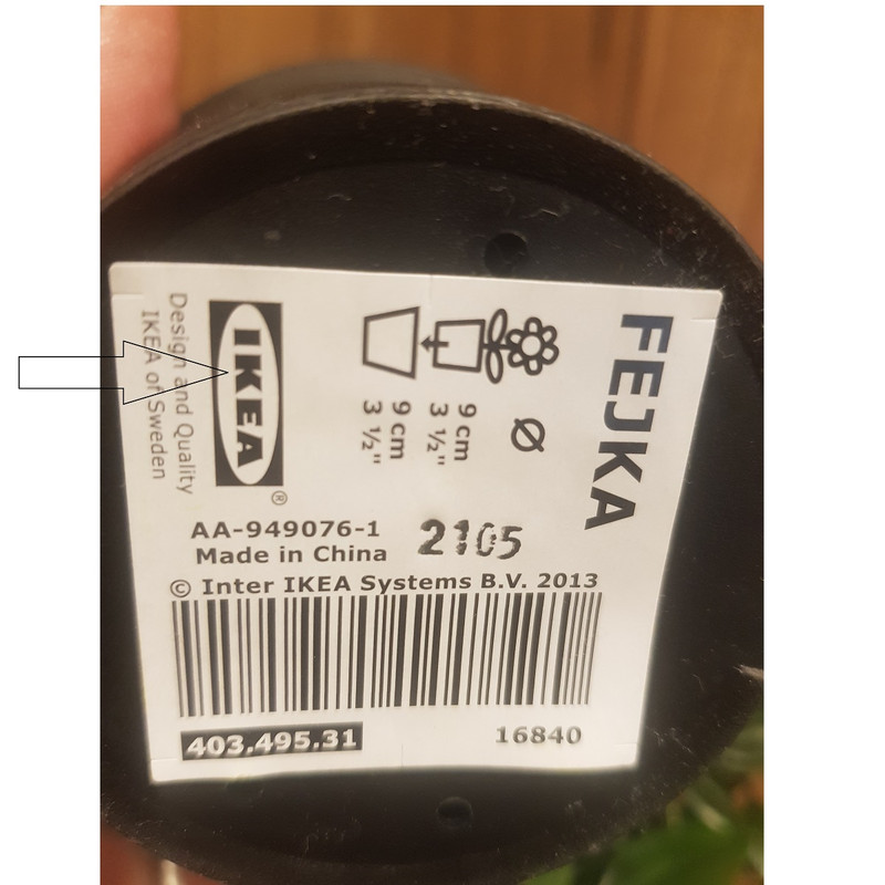 گلدان به همراه گل مصنوعی ایکیا مدل FEJKA کد 49531