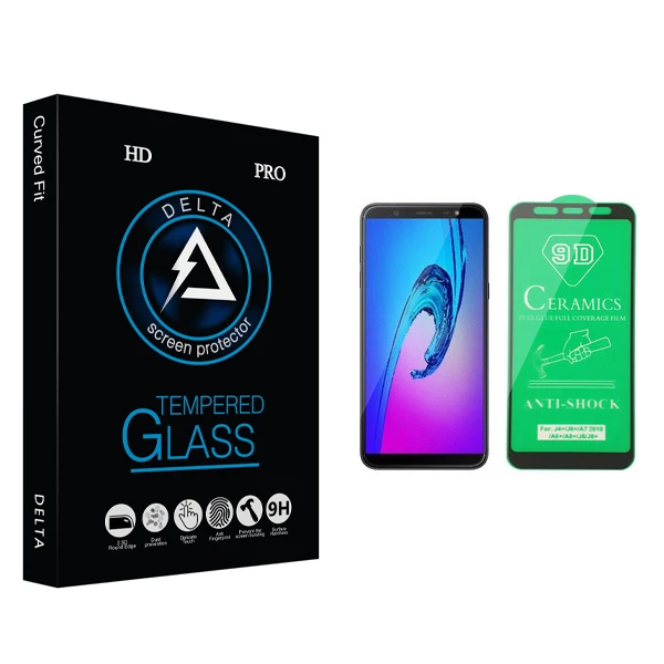 محافظ صفحه نمایش سرامیکی دلتا مدل Fit مناسب برای گوشی موبایل سامسونگ Galaxy J8 Plus