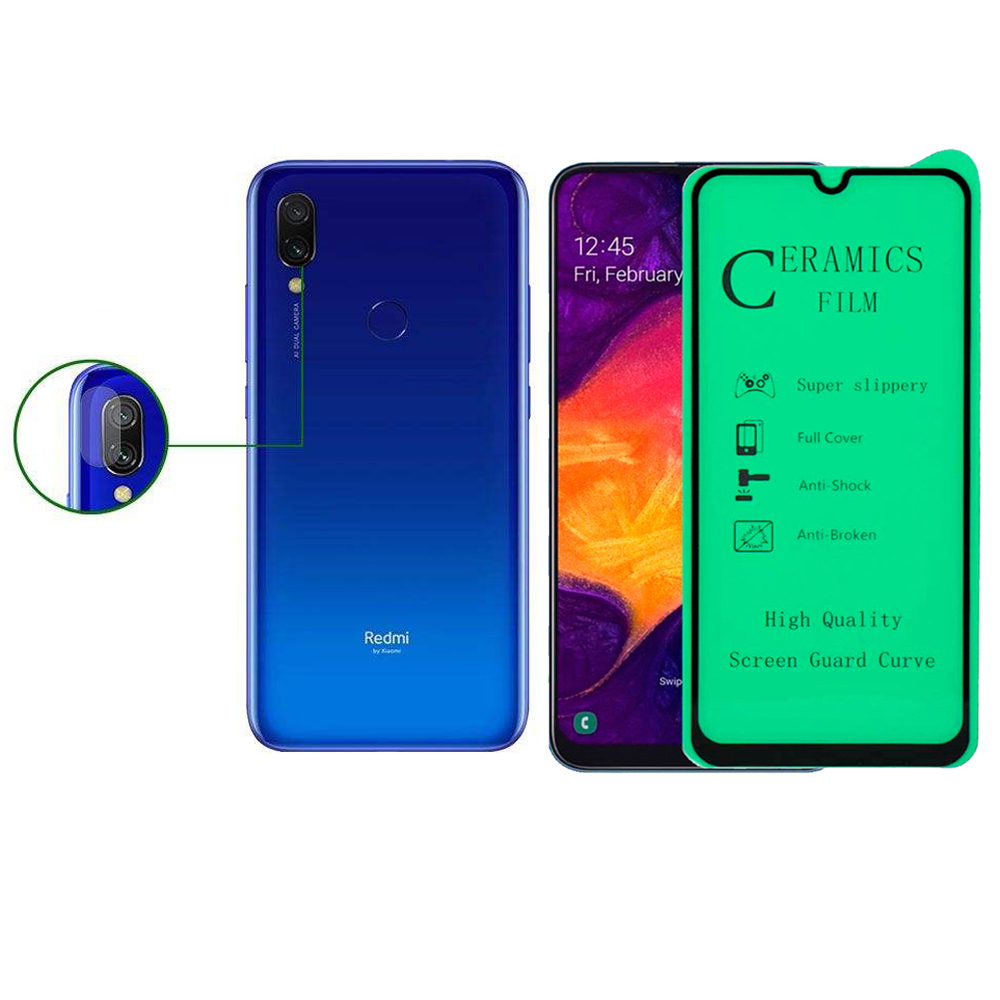 محافظ صفحه نمایش لئو مدل GCGLNZ_R7_2 مناسب برای گوشی موبایل شیائومی REDMI 7 به همراه محافظ لنز دوربین