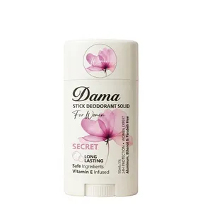 Dama women's deodorant, secret model, 50 grams, long-lasting and contains vitamin E.