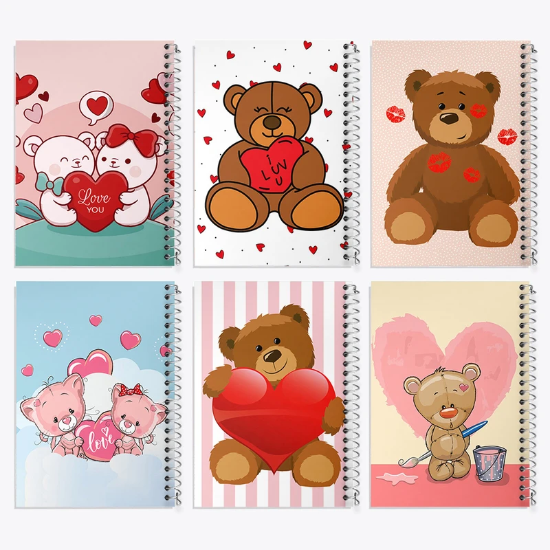 دفتر نقاشی 50 برگ خندالو طرح عاشقانه (Love) کد 247 مجموعه 6 عددی