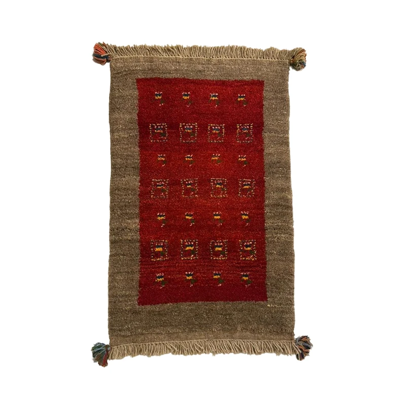  گبه فرش دستباف نیم متری مدل بافت قشقای شیراز کد NKP-sgp20