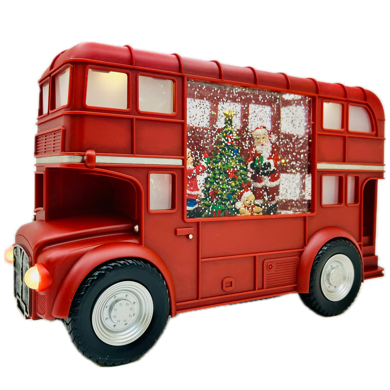 گوی موزیکال مدل پمپی طرح اتوبوس بابانوئل کد P4232