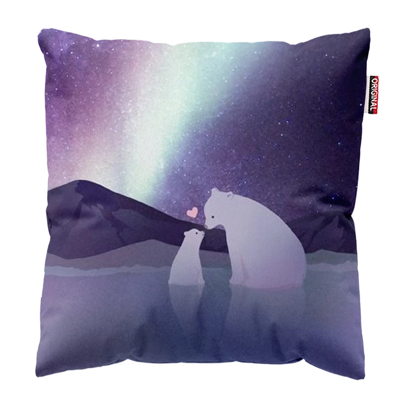 کوسن پاد آفرین مدل مادر خرس قطبی کد 511 سایز 30*30 سانتی متر