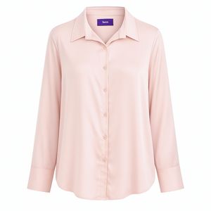 شومیز آستین بلند یقه انگلیسی زنانه مدل ساتن کد 1306