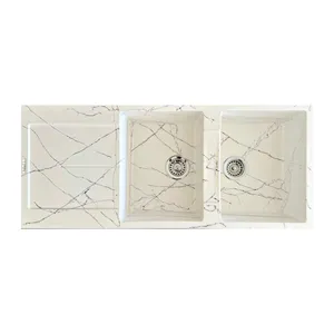 سینک ظرفشویی گرانیت توکار دو لگنه مدل S100_1