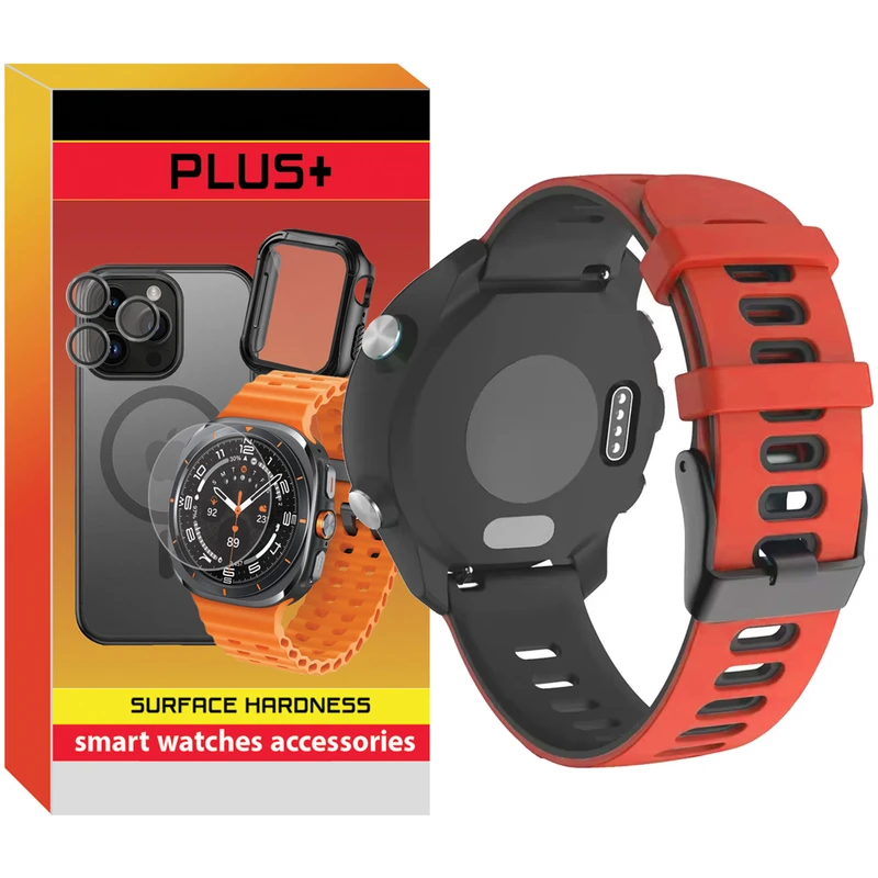 بند پلاس مدل Hike Dual Color PL مناسب برای ساعت هوشمند سامسونگ Galaxy watch 5 40mm / watch 5 44mm / watch 5 pro 45mm