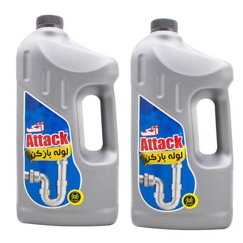   مایع لوله باز کن اتک مدل New-2L-X2 حجم 2 لیتر مجموعه 2 عددی