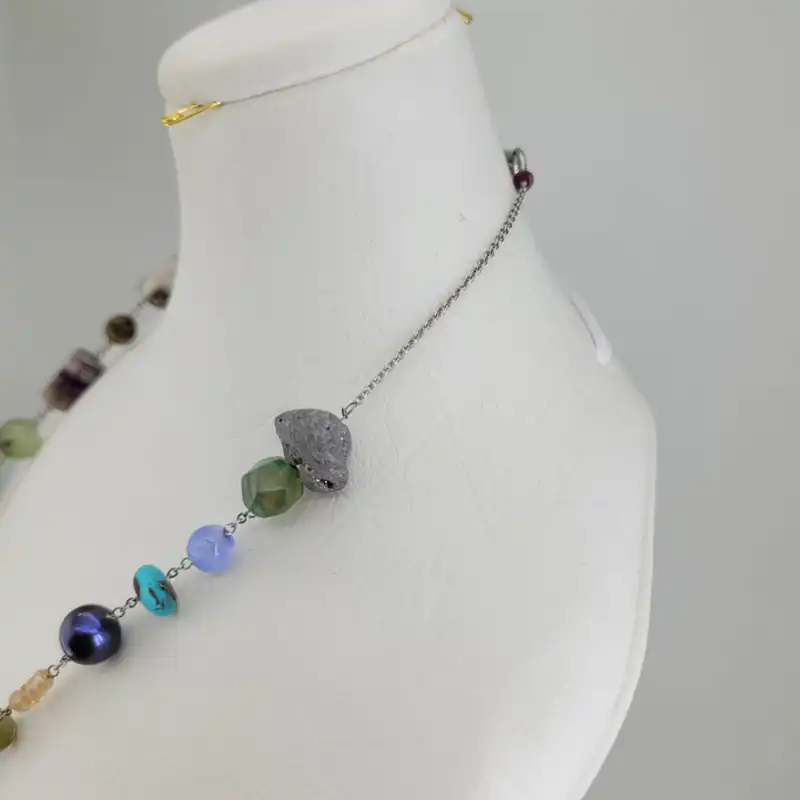 گردنبند زنانه مدل سنگ چاکرا کد 4460