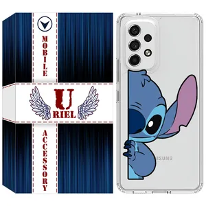 کاور یوریل قاب مدل Clear کد 74 طرح استیچ مناسب برای گوشی موبایل سامسونگ Galaxy A32 5G / M32 5G