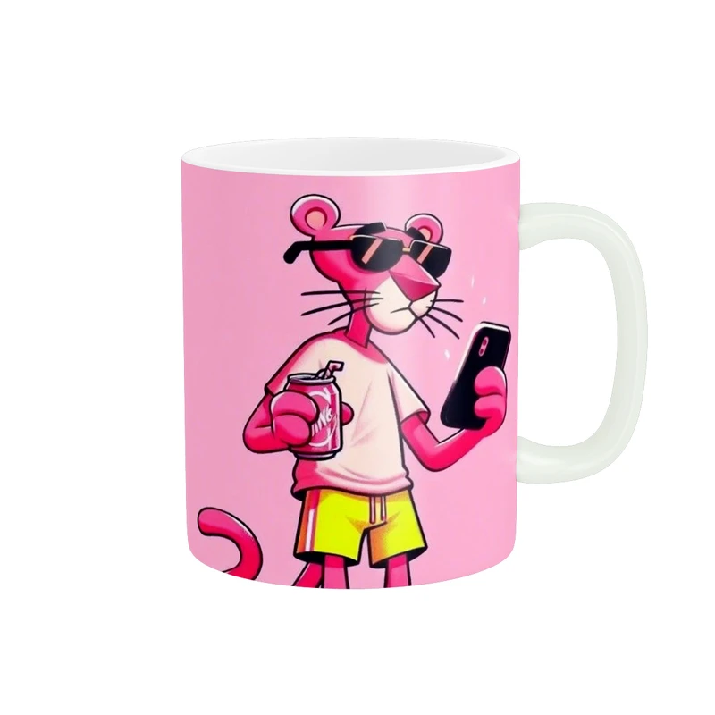 ماگ پاد آفرین طرح پلنگ صورتی کد 3030