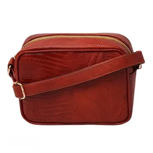 کیف رودوشی زنانه مدل هانا چرم طبیعی لیزارد