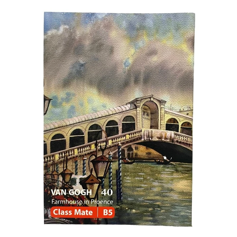 دفتر مشق 40 برگ سلین مدل ون گوک طرح ونیز