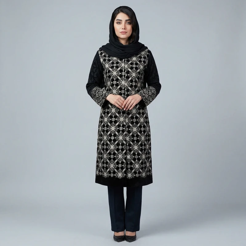 مانتو زنانه مدل تافته کد tm-2902