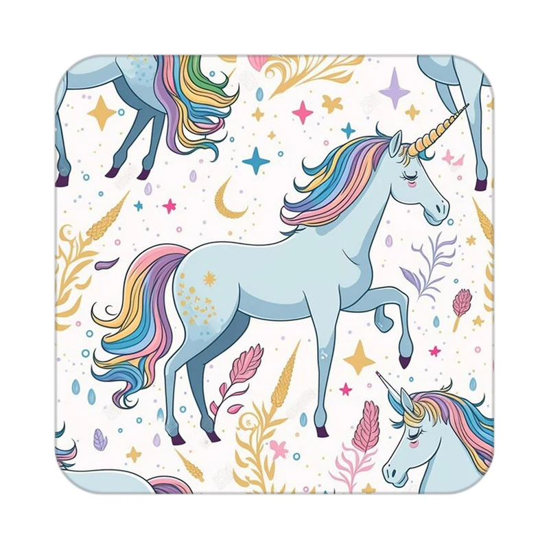 زیر لیوانی کاکتی طرح اسب تک شاخ و یونیکورن مدل mp31935