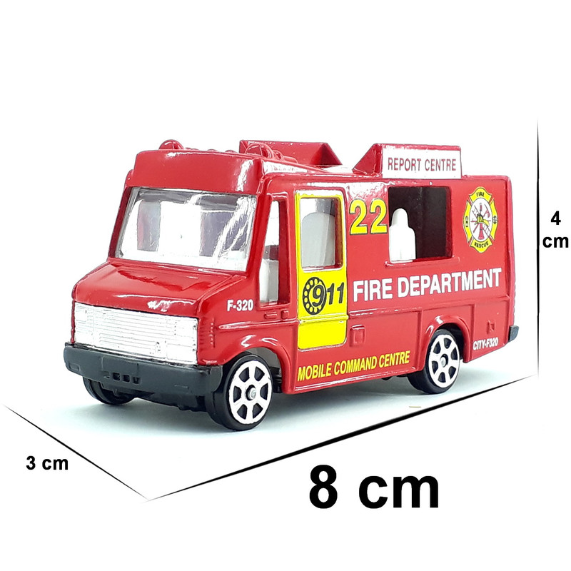 ماشین بازی دنیای سرگرمی های کمیاب مدل ست آتش نشانی مجموعه 3 عددی