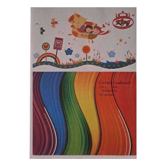 مقوا رنگی کینگ کد 101سایز 29.7×21 سانتی متر بسته 20 عددی مقوا رنگی کینگ کد 101سایز 29.7×21 سانتی متر بسته 20 عددی