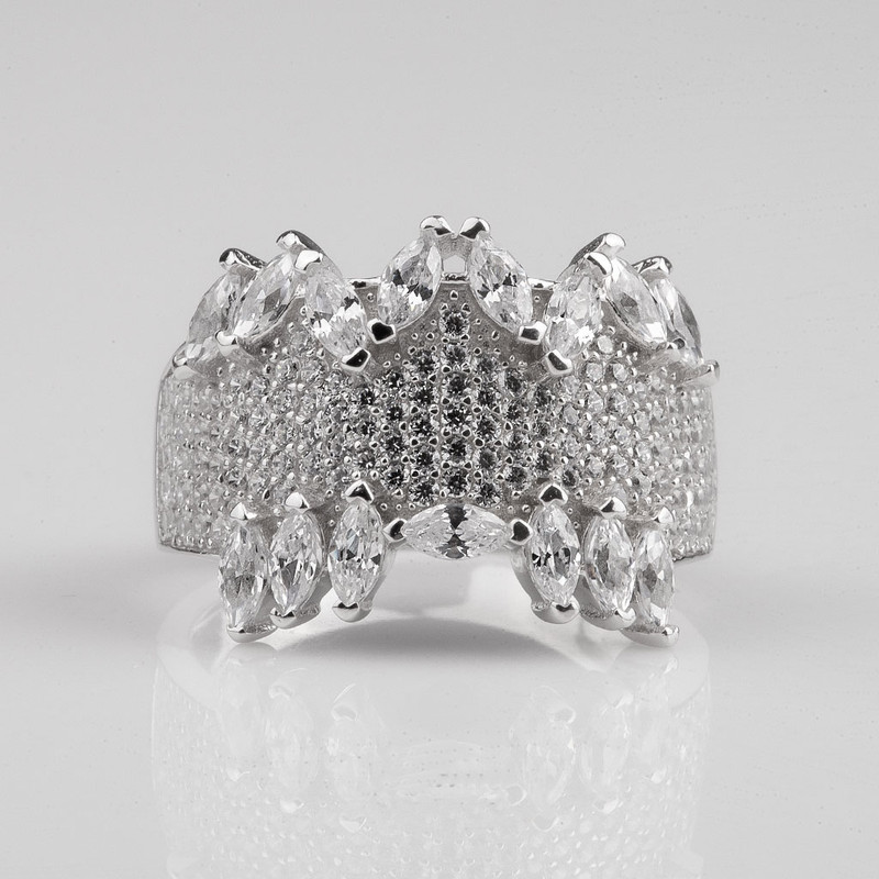 انگشتر نقره زنانه مدل 21536