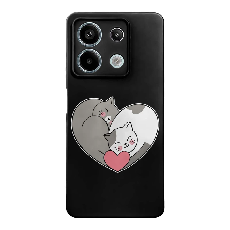 کاور قاب گارد طرح قلب گربه ای کد t12284 مناسب برای گوشی موبایل شیائومی Redmi Note 13 Pro 5G