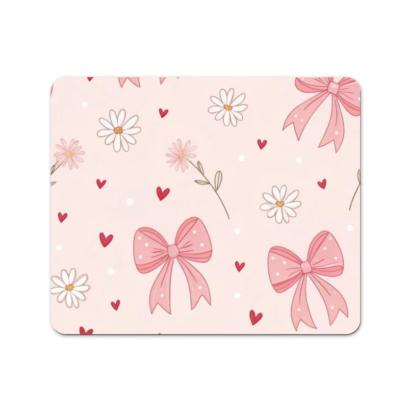 ماوس پد پاد آفرین مدل پاپیون و گلها کد 464 سایز 24*19 سانتی متر