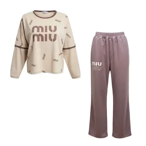 ست تی‌شرت آستین بلند و شلوار راحتی زنانه مدل PJ1577