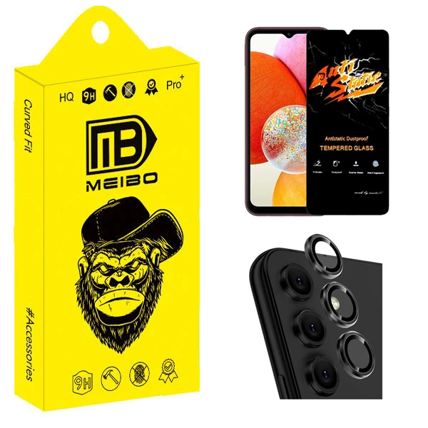 محافظ صفحه نمایش میبو مدل Carbon Antistatic مناسب برای گوشی موبایل سامسونگ Galaxy A14 به همراه محافظ لنز دوربین