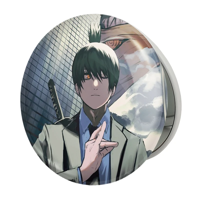آینه جیبی خندالو طرح هایاکاوا انیمه مرد اره ای Chainsaw Man مدل تاشو کد 17859 