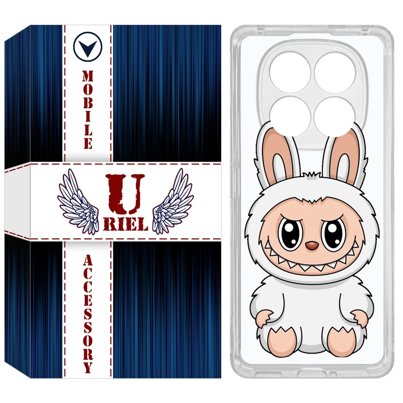 کاور یوریل مدل Clear کد 113 طرح لبوبو Labubu مناسب برای گوشی موبایل شیائومی Redmi Note 14 Pro 4G / Poco X7