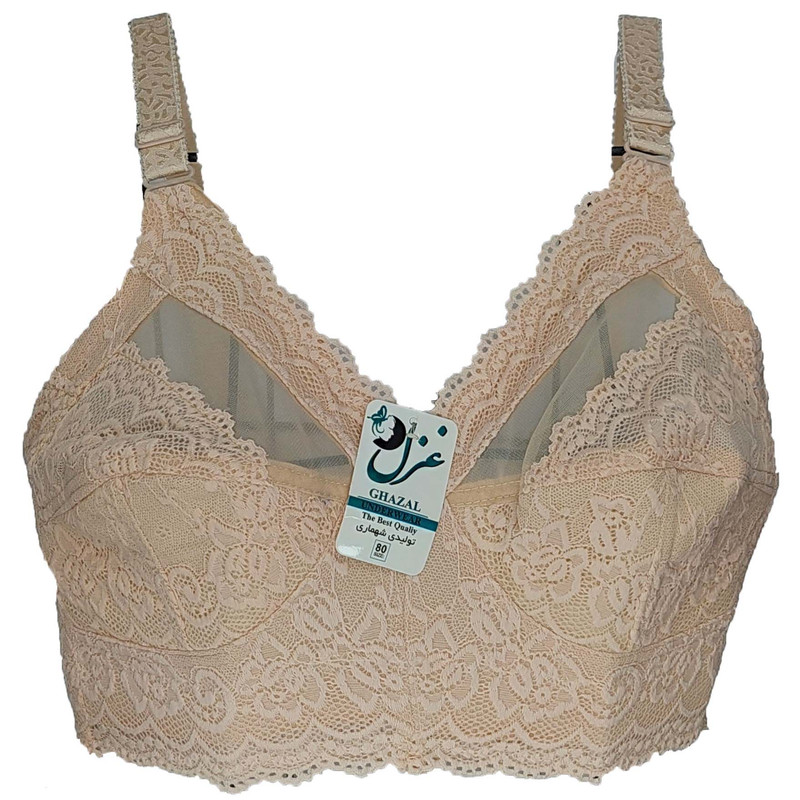 سوتین زنانه غزل مدل دانتل دالبری کش پهن کد 780