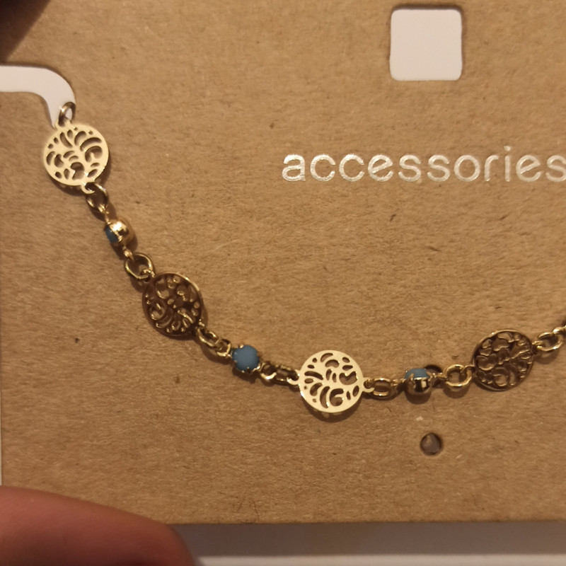 پابند زنانه اکسسورایز مدل سنگ فیروزه