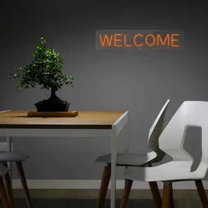 چراغ دیواری نئون دیزاین طرح Welcome_ORG