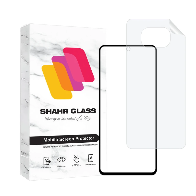 محافظ صفحه نمایش مات شهر گلس مدل MCERAMNANOSH مناسب برای گوشی موبایل شیائومی Poco X3 / X3 NFC / X3 Pro به همراه محافظ پشت گوشی