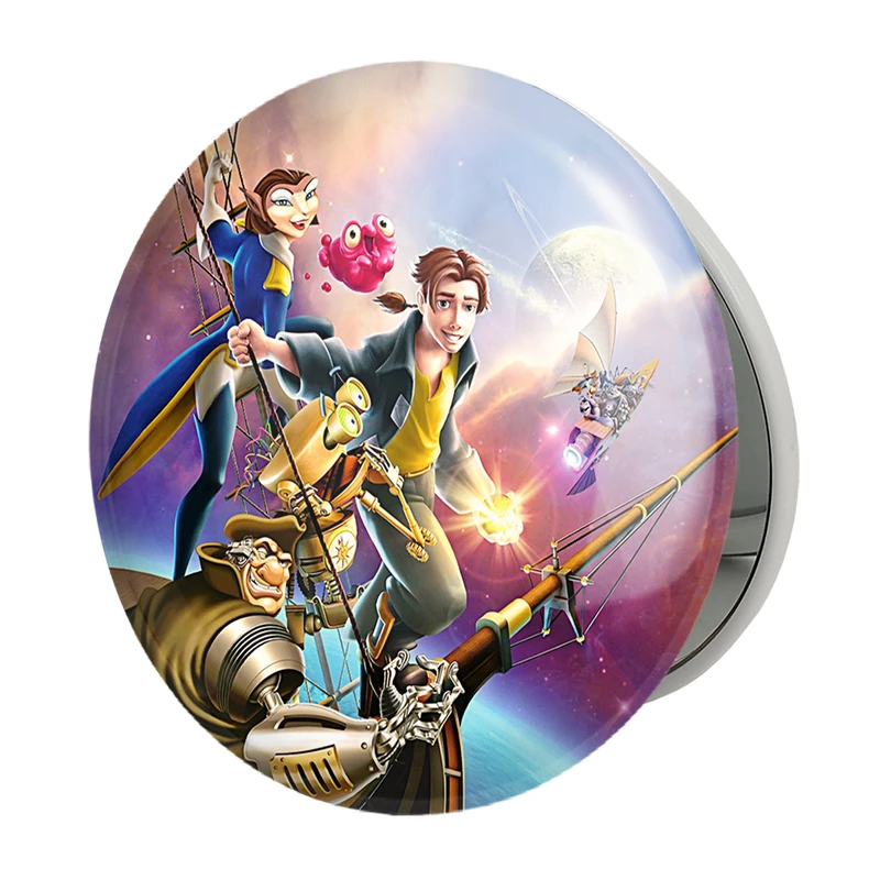 آینه جیبی خندالو طرح انیمیشن سیاره گنج Treasure Planet مدل تاشو کد 13760 