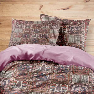 سرویس روتختی مدوپد طرح فرش بختیاری خشتی مدل C-bakhtiary05 یک نفره 4 تکه