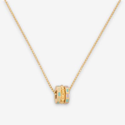 گردنبند طلا 18 عیار زنانه با زنجیر ساچمه‌ای گلدم مدل PE155014