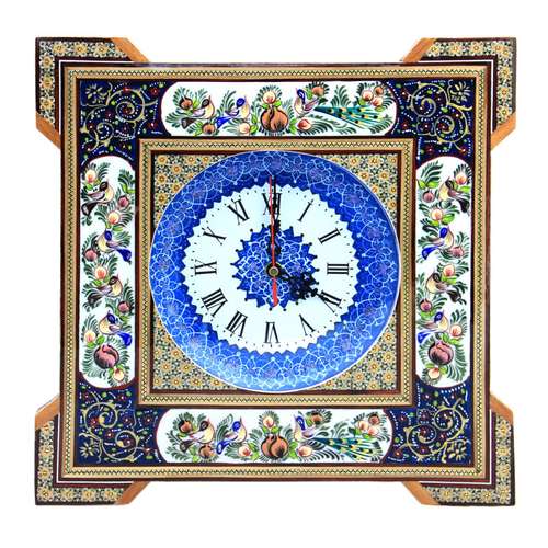 ساعت دیواری خاتم کاری کد 0034