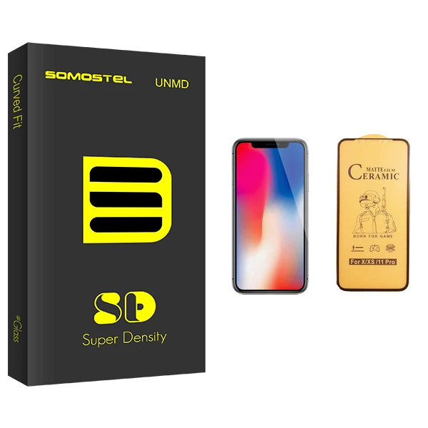 محافظ صفحه نمایش سرامیکی سوماستل مدل SD Glass مناسب برای گوشی موبایل اپل iPhone X