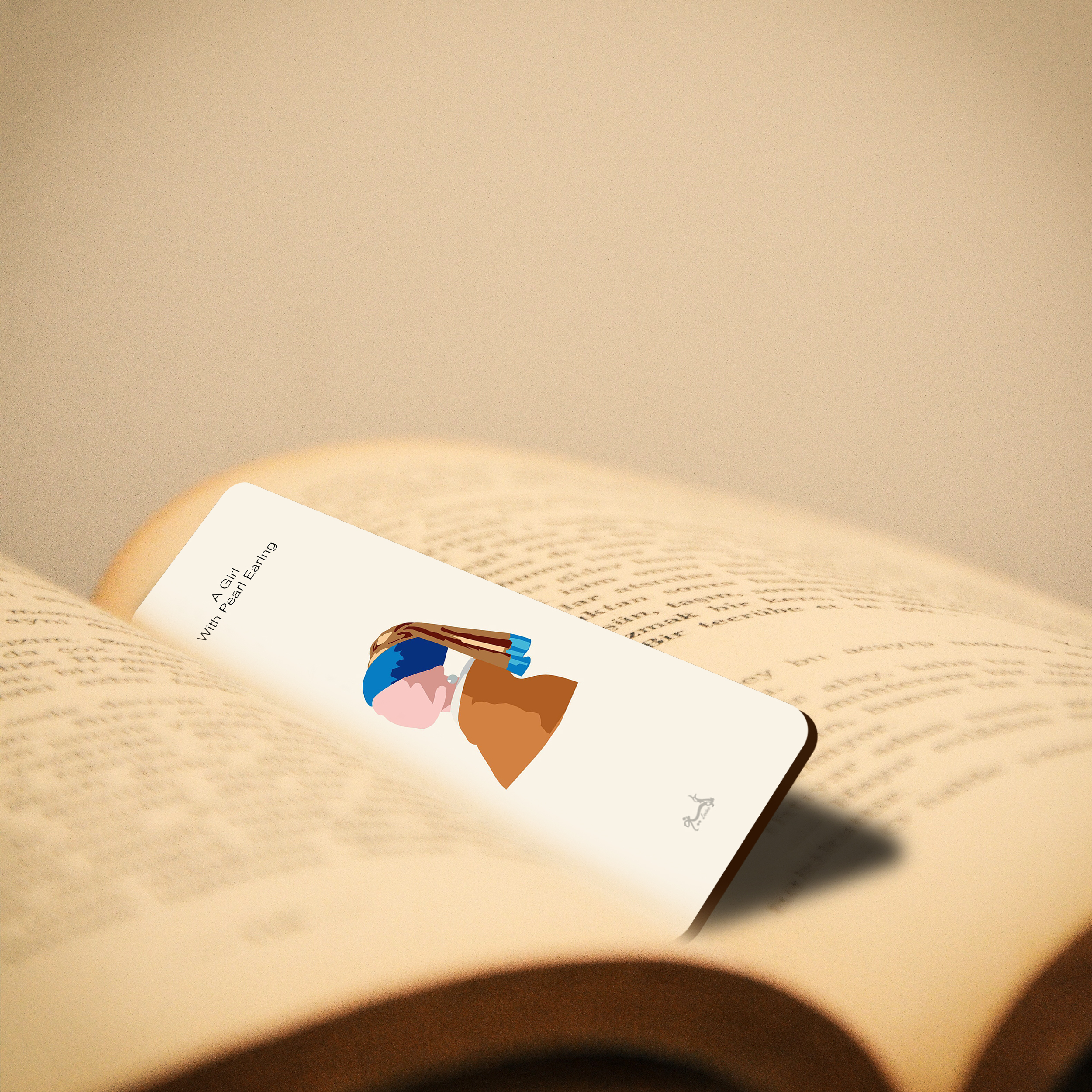 نشانگر کتاب لوکسینو مدل دختری با گوشواره مروارید کد Bookland_179