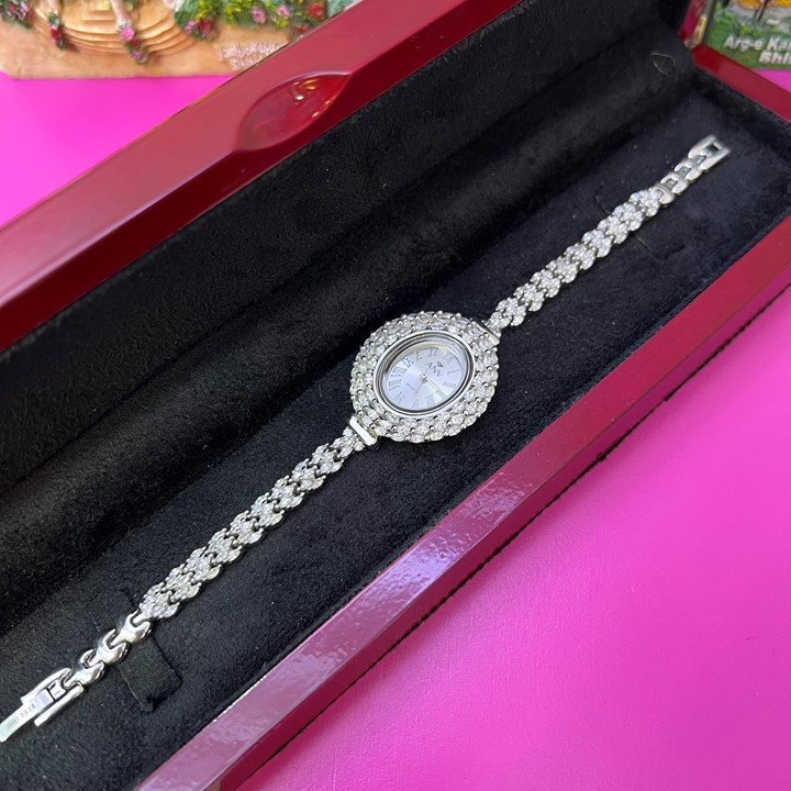 ساعت مچی عقربه ای نقره  زنانه ای ان وی کد glsr-373