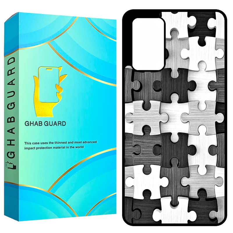 کاور قاب گارد طرح پازل مدل GCHPA72 مناسب برای گوشی موبایل سامسونگ Galaxy A72 4G
