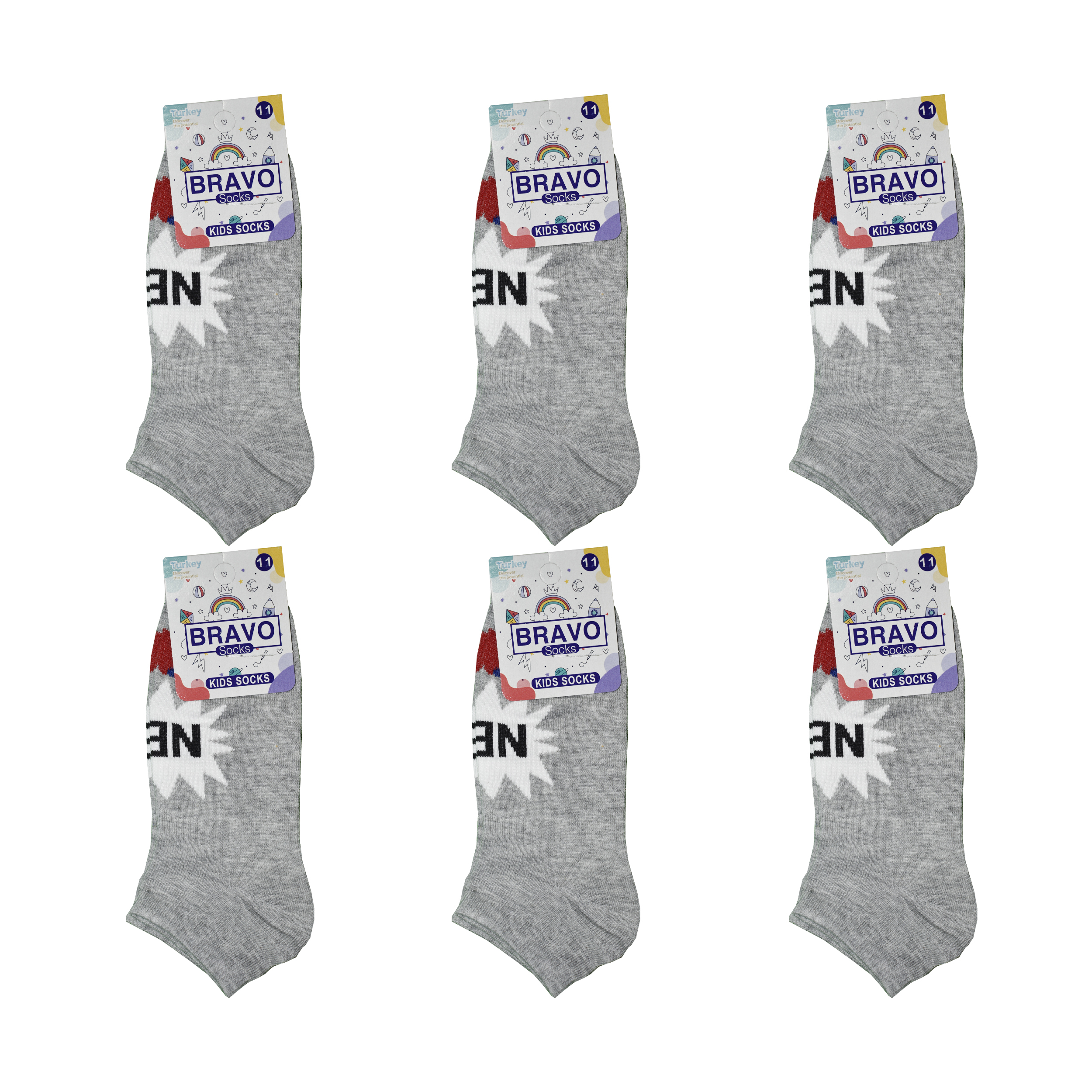 جوراب دخترانه براوو مدل 9841 بسته 6 عددی