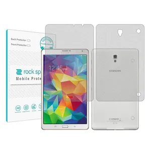 Rockspace model HyMTT screen protector suitable for Samsung Galaxy Tab S 8.4 tablet along with tablet back protector