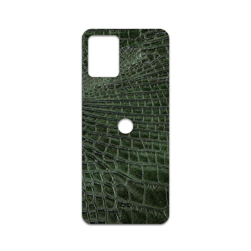 برچسب پوششی ماهوت مدل Green-Crocodile-Leather مناسب برای گوشی موبایل موتورولا Moto E13