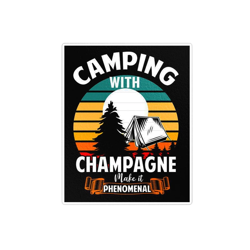     استیکر لپ تاپ ویندی دیزاین طرح camping مدل 1454